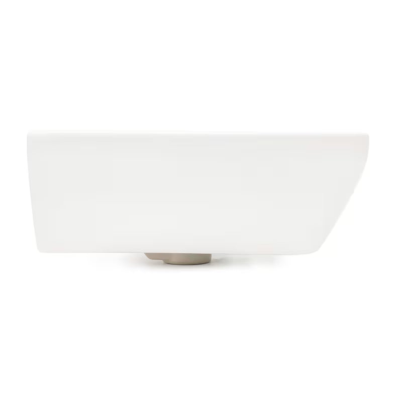 Bijeli viseče keramički umivaonik vitra Integra 45x40 cm s otvorom za pro slavinu u sredini