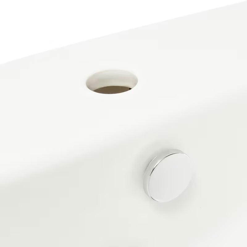 Viseči umivalnik Vitra Integra 50x43 cm s otvorom za pro slavinu u sredini u bijeloj boji.