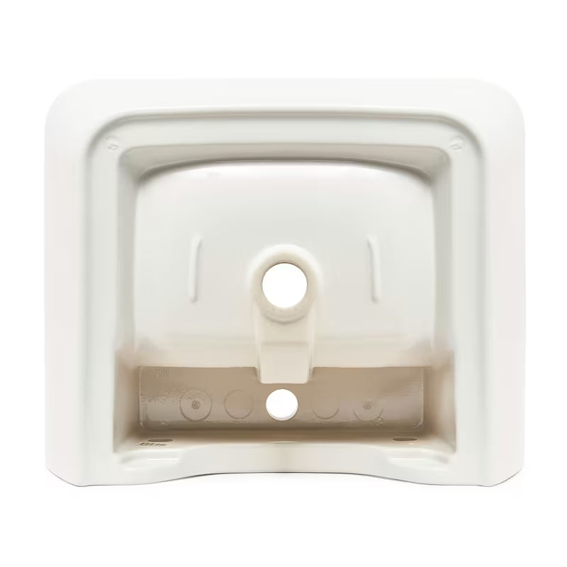 Bijeli viseče keramički umivaonik vitra Integra 55x45 cm s otvorom pro za slavinu u sredini i preljevom.