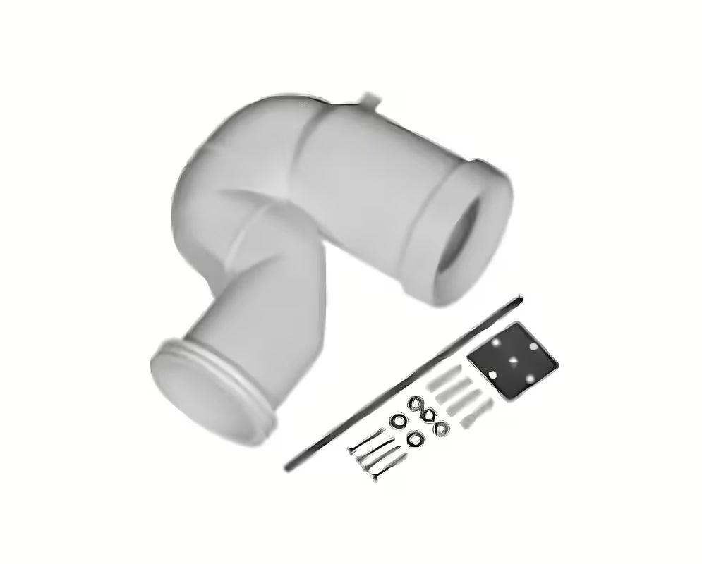 Priključno koljeno vitra Vario pro WC monoblok s donjim odvodom, skrativa izvedba sa setom za pričvršćivanje.