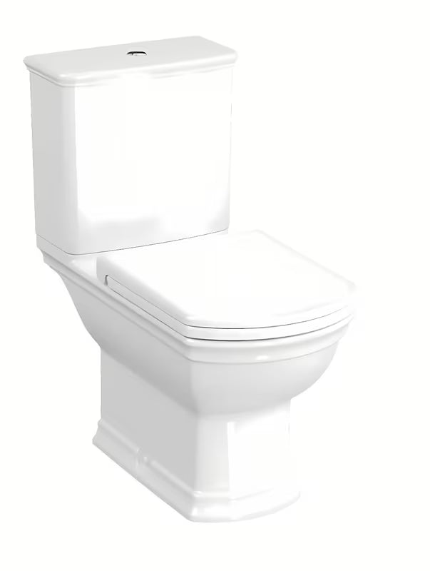 Bijeli WC monoblok Vitra Ricordi s vario odvodom, uključujući armaturu, bez WC deske