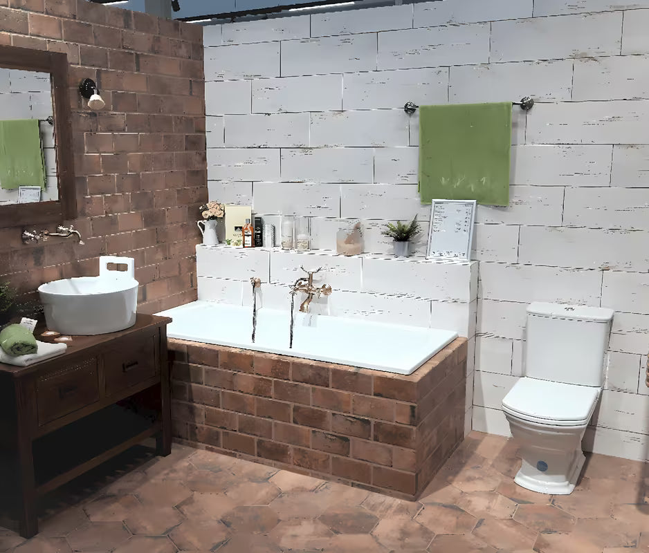 Bijeli WC monoblok Vitra Ricordi s vario odvodom, uključujući armaturu, bez WC deske