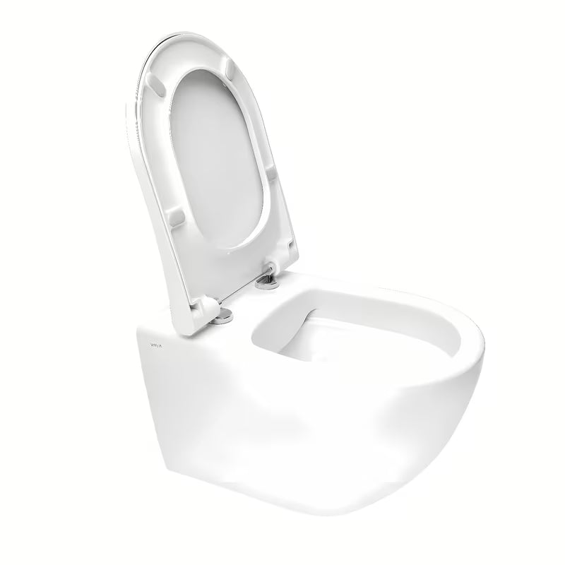 Vitra S60 viseča WC školjka u bijeloj boji brez splakovalnega kroga s wc desko mehko Zapiranje Soft Close i skrivenim pričvršćenjem.