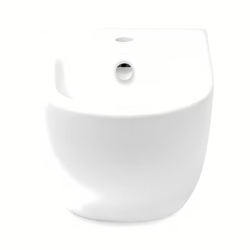 Bijeli viseči bide vitra Shift sa skrivenim pričvršćenjem keramike, bez vidljivih poklopaca i otvora.