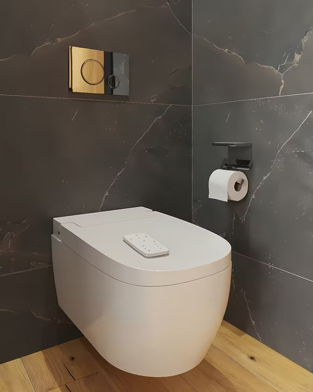 Bijeli inteligentni WC školjka z Bidejem vitra V-Care s grijanim sjedalom i funkcijama tuširanja