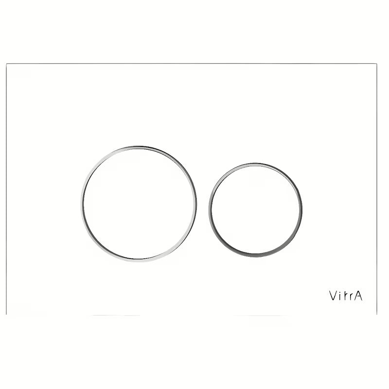 Bijele tipke za ispiranje tipka vitra Vetro sa staklenom pokrovnom pločom