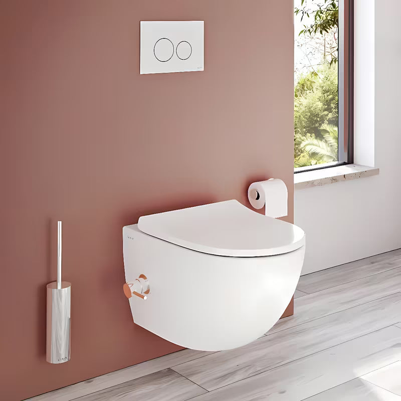 Bijele tipke za ispiranje tipka vitra Vetro sa staklenom pokrovnom pločom