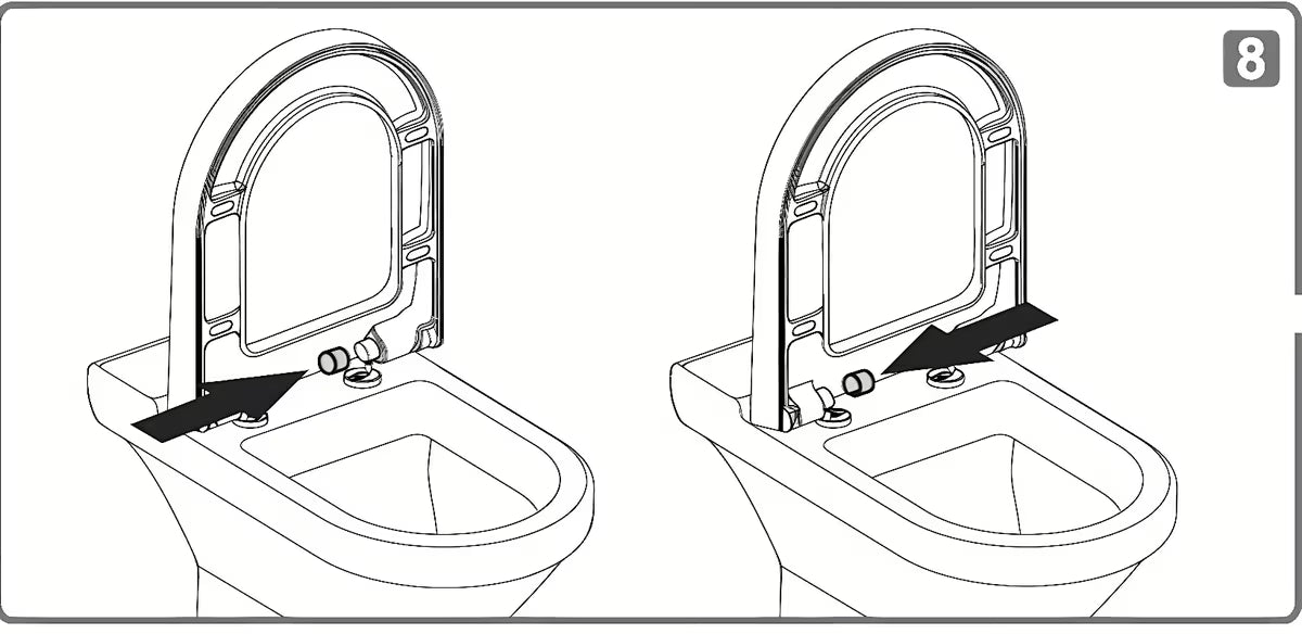 Bijela WC deska Vitra od duroplasta s metalnim šarkama i skrivenim pričvršćenjem