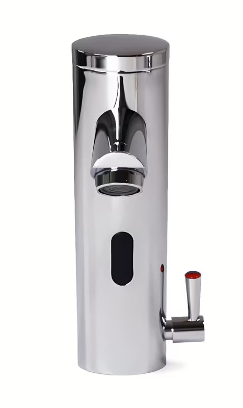 Kromirana beskontaktna senzorska armatura za umivalnik Weltservis Donner AutoFlow 01 s infracrvenim aktiviranjem