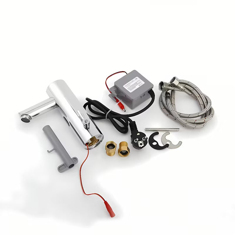 Kromirana beskontaktna senzorska armatura za umivalnik Weltservis Donner AutoFlow 01 s infracrvenim aktiviranjem