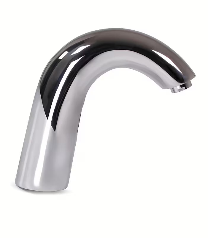 Kromirana senzorska armatura za umivalnik Weltservis Donner s infracrvenim aktiviranjem i ručicom za regulaciju temperature.