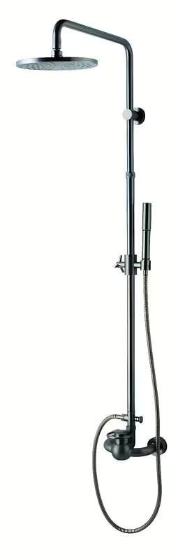 Tušni sistem WF Industrial v obdelavi oljno brušen bron z nadglavno prho 20 cm