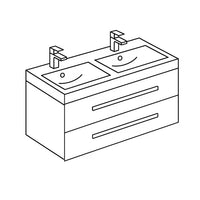 Dvojni umivalniki z Omarico