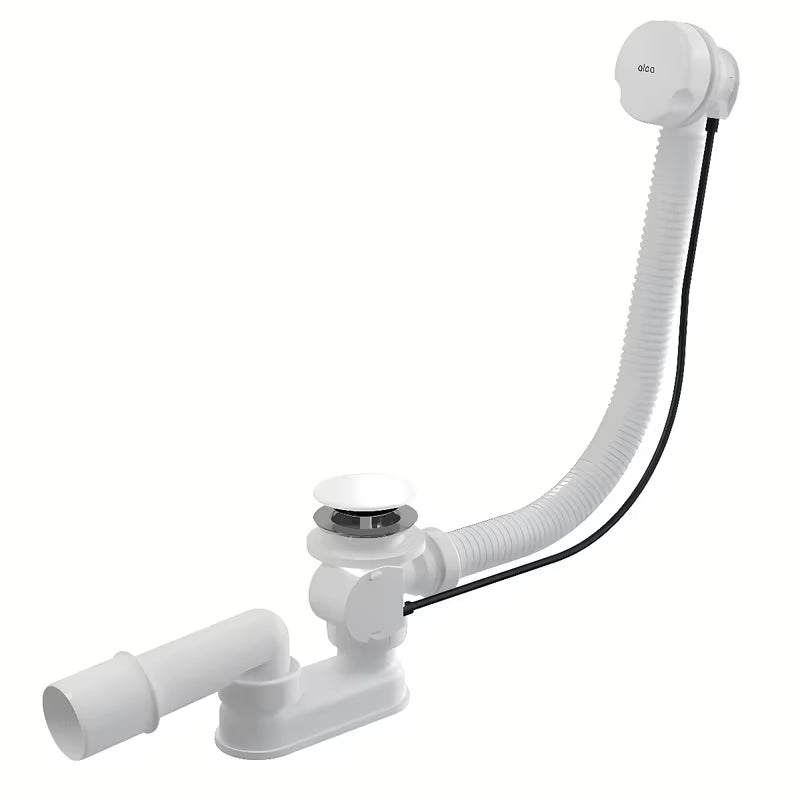 Sifon za Kad Avtomatik Alca pro standardni kadi z odtočno odprtino Ø52 mm in prelivom do 80 cm.