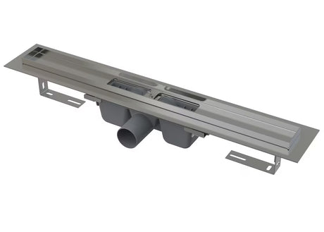 Nerjavni kanaleta za tuš Alca APZ1 pro tuši v ravnini tal, dolžina rešetke 55 cm.