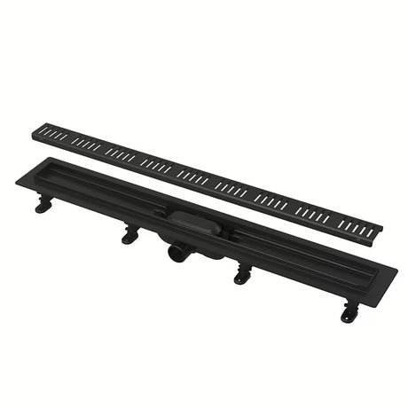 Kanaleta za Tuš Alca Apz10black Simple v črni mat barvi z rešetko