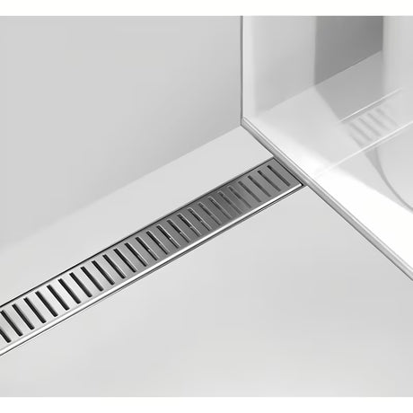 Nerjavno kanaleta za tuš Alca Chrome 95 cm pro odtok tuši v ravnini tal