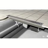 Nerjavno kanaleta za tuš Alca Chrome 95 cm pro odtok tuši v ravnini tal
