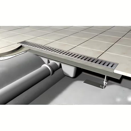 Nerjavno kanaleta za tuš Alca Chrome 95 cm pro odtok tuši v ravnini tal