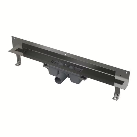 Nerjavni kanaleta za tuš Alca APZ5 Twin pro za vgradnjo ob steno z odstranljivim pokrovom pro za vložitev obloge.