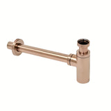 Alca Individual sifon za umivalnik DN32 v izvedbi rose gold mat s kovinsko rozeto