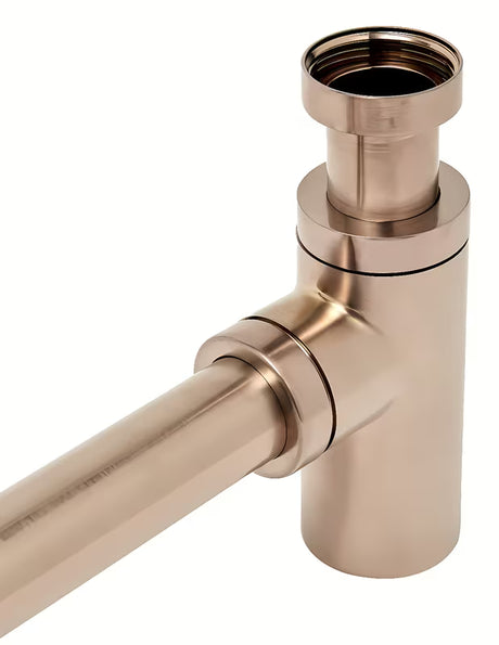 Alca Individual sifon za umivalnik DN32 v izvedbi rose gold mat s kovinsko rozeto