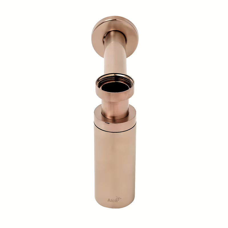 Alca Individual sifon za umivalnik DN32 v izvedbi rose gold mat s kovinsko rozeto
