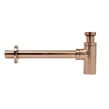 Alca Individual sifon za umivalnik DN32 v izvedbi rose gold mat s kovinsko rozeto
