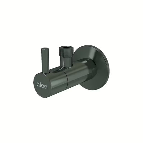 Kotni ventil Alca Individual s filtrom v izvedbi gun metal sijaj pro za nadometno montažo