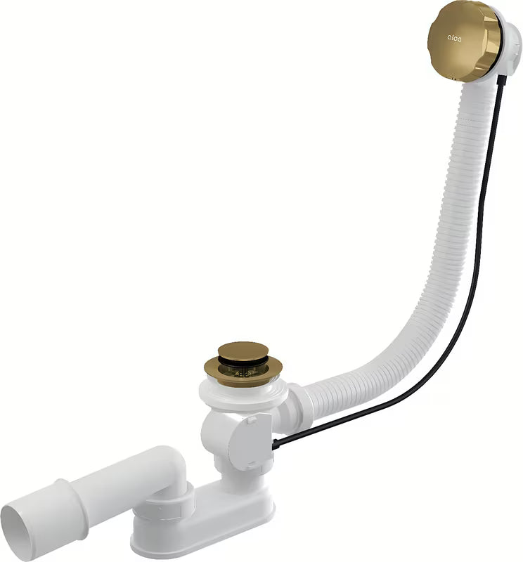 Sifon za Kad Avtomatik Alca Individual u mat zlatnoj izvedbi s preljevom i bovden upravljanjem