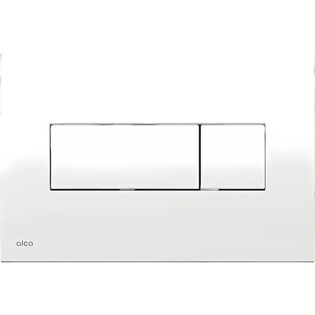 Bijele aktivirna tipka Alca pro za predzidne instalacijske sustave i WC školjka vodokotliće pro za ugradnju u zid