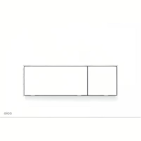 Bijele aktivirna tipka Alca pro za predzidne instalacijske sustave i WC školjka vodokotliće pro za ugradnju u zid