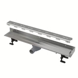 Nehrđajući kanaleta za tuš Alca 81 cm s mat rešetkom od nehrđajućeg čelika i niskim okretnim sifonom