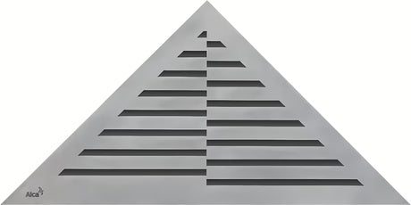 Talni kanal Time iz nerjavečega jekla rešetka za kanaleto Alca v dekorju zebra s krtačeno mat površino pro ARZ1.