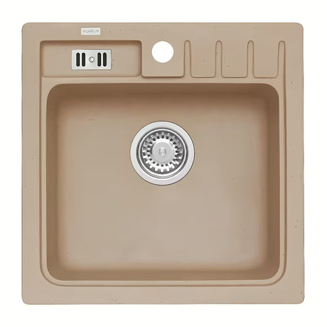 Granitni pomivalno korito Alveus za delovni pult 465 x 465 mm v barvi beige