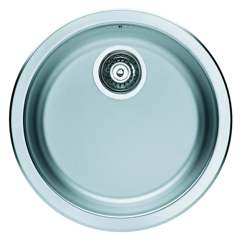Okrogel nehrđajući kuhinjski vgradni sudoper Alveus Form 10 bez ocjeđivača