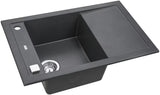 Crni granitni pomivalno korito Alveus Formic 30 s ocjeđivačem i reverzibilnom izvedbom