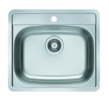 Inox vgradni pomivalno korito Alveus More 10 bez ocjeđivača, s preljevom i otvorom pro slavinu