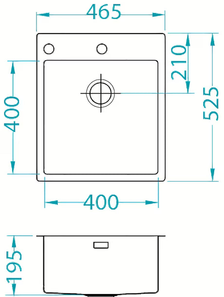 Inox kuhinjski enojno korito Alveus Pure 20 bez ocjeđivača, pro montaža za delovni pult