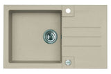 Bež granitni pomivalno korito Alveus Rock 130 z odcejalnikom, montaža za delovni pult