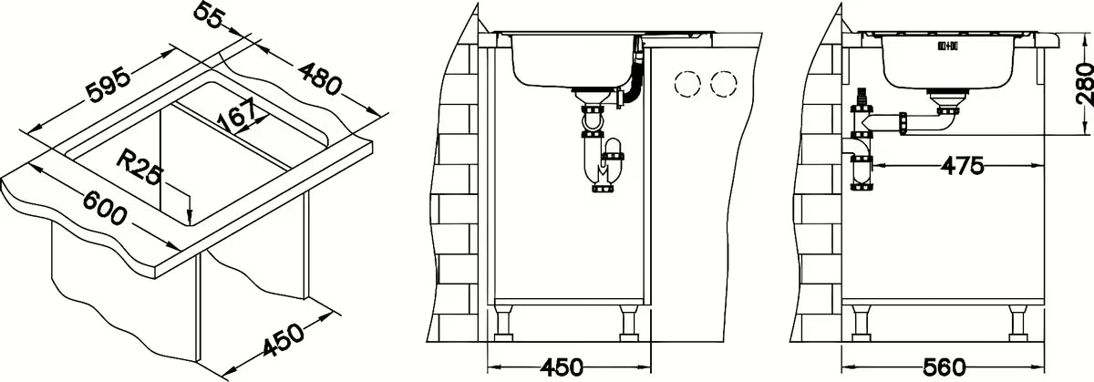 Nehrđajući vgradni pomivalno korito Alveus Zoom 10 z odcejalnikom i sitastim odvodom s preljevom.