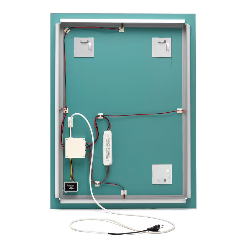 Pravokotno LED ogledalo Amirro 60x80 cm s senzorjem in nevtralno belo osvetlitvijo 4000K.