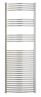 Kombiniran kopalniški radiator Anima Marcus 450x1760 mm v krom izvedbi z ukrivljenim profilom.