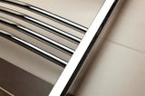 Električni radiator Anima Marcus v krom izvedbi, 45x111,8 cm, z grelno palico in termostatom.