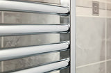 Električni radiator Anima Marcus v krom izvedbi, 45x111,8 cm, z grelno palico in termostatom.