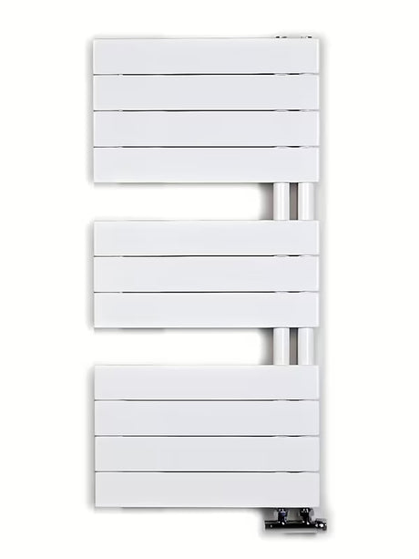 Bel kombiniran kopalniški radiator Anima Oliver 93x45 cm, primeren pro za ogrevanje in sušenje brisač.