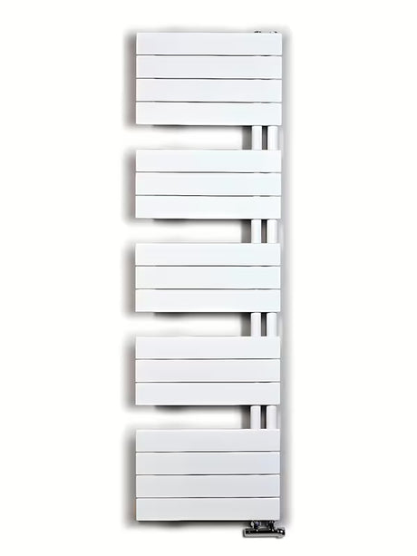 Bel kombiniran kopalniški radiator Anima Oliver 45x151 cm pro za ogrevanje in sušenje brisač.