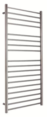 Anima Paul kombiniran kopalniški radiator 60x120 cm v barvi PVD gun metal s tankimi vodoravnimi cevmi.