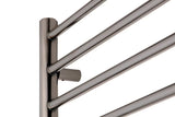 Anima Paul kombiniran kopalniški radiator 60x120 cm v barvi PVD gun metal s tankimi vodoravnimi cevmi.