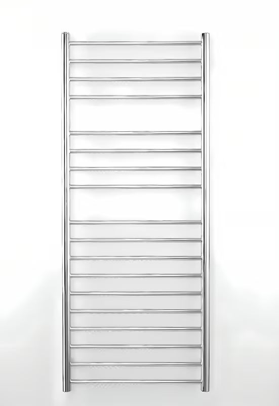 Kombiniran kopalniški radiator Anima Paul 150x60 cm v izvedbi chrome iz poliranega nerjavečega jekla.
